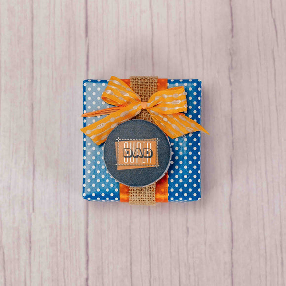  A Sampler box of our scrumptious Assorted Chocolates is wrapped and topped with a small tin that reads 'Super dad', perfect for medication or mints. He will be ecstatic and smile every time he opens it!