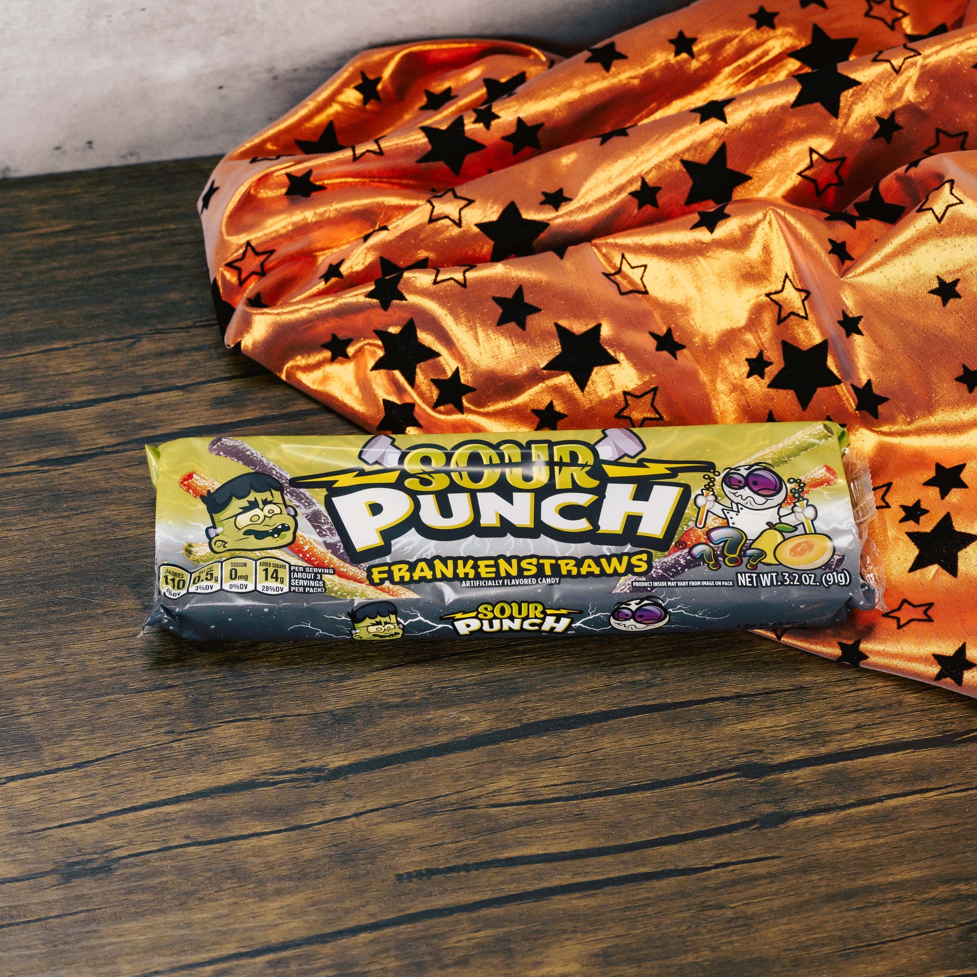 Zap your tastebuds with electrifyingly sour and delightfully chewy candy straws, perfect for adding some spooky fun to your festivities, like Halloween parties or handing out to trick-or-treaters. Frightful flavors include prickly pear, monster melon and midnight mystery. These will get you ready for a monstrously good time this Halloween!