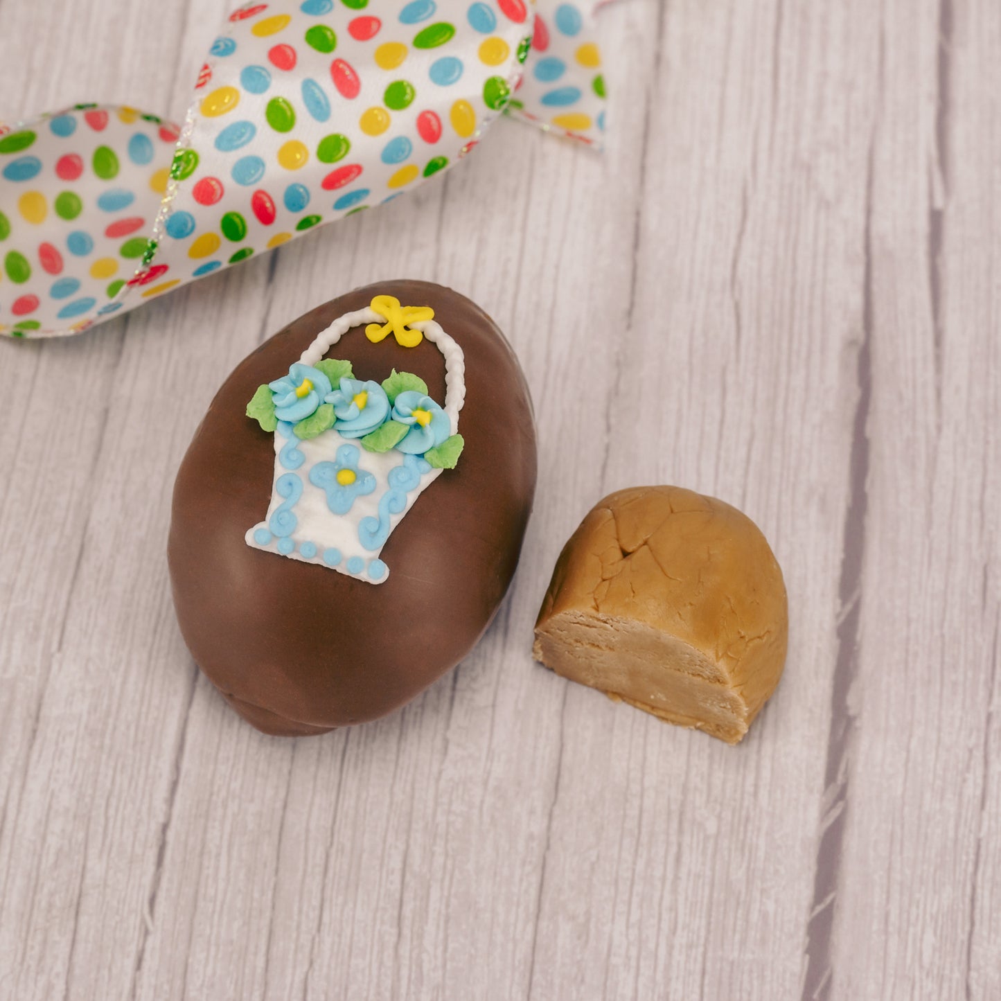 maple cream filled eggs covered in milk chocolate