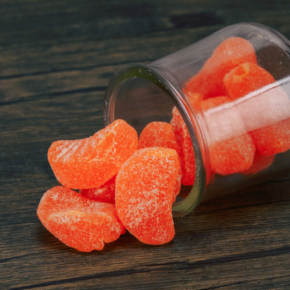 A pound bag of orange flavored slices will be sure to brighten any day!