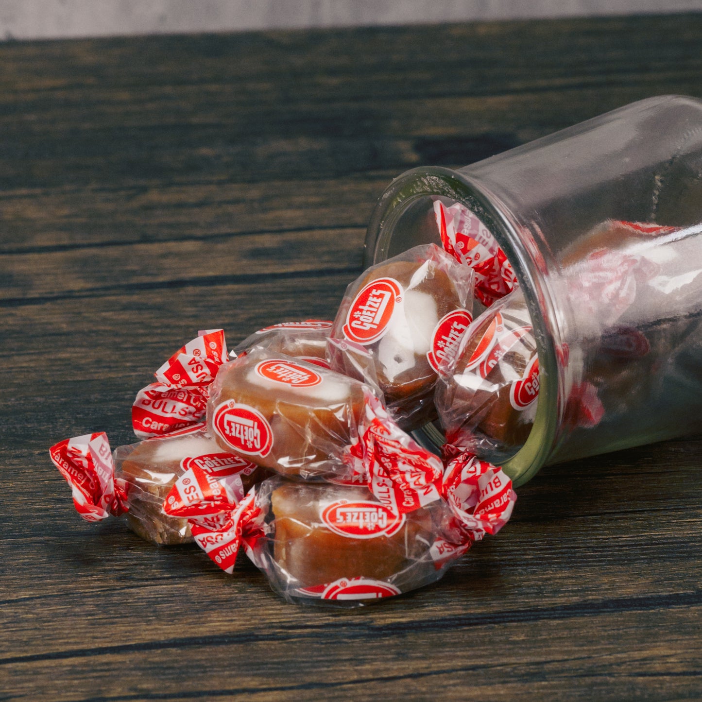 A half pound bag of chewy caramel with vanilla cream centers will be a favorite anytime of the year!.