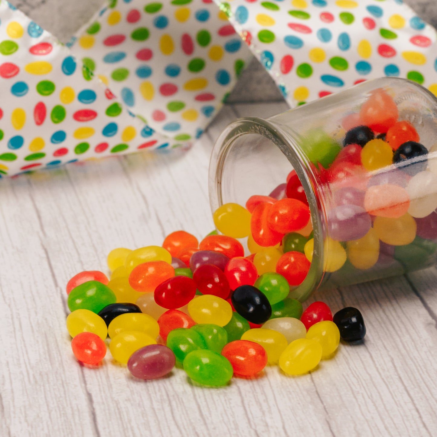 a half pound bag of fruit flavored jelly beans