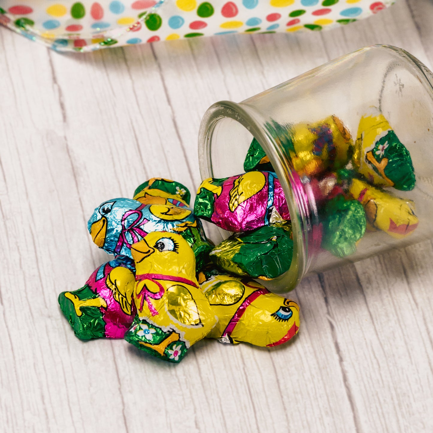 a half pound bag of milk chocolate foil wrapped chicks