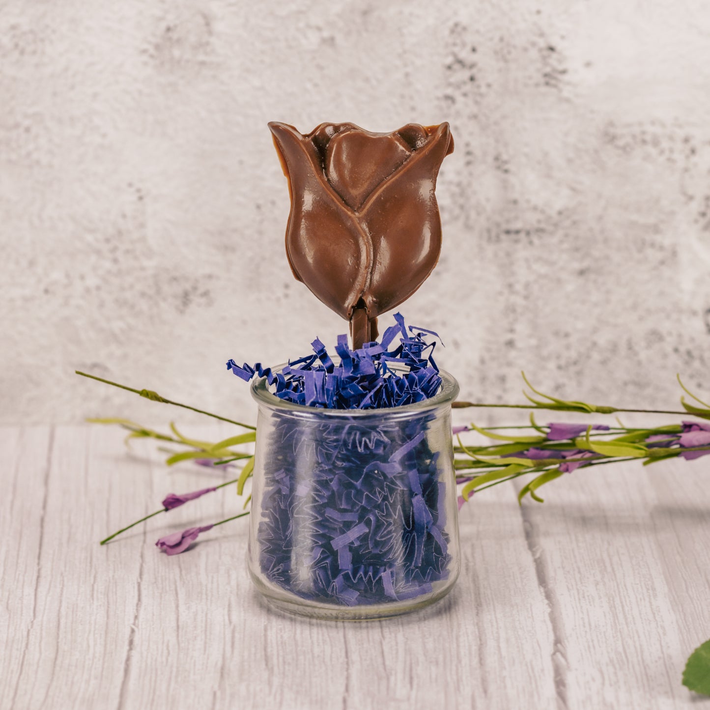 milk chocolate tulip sucker