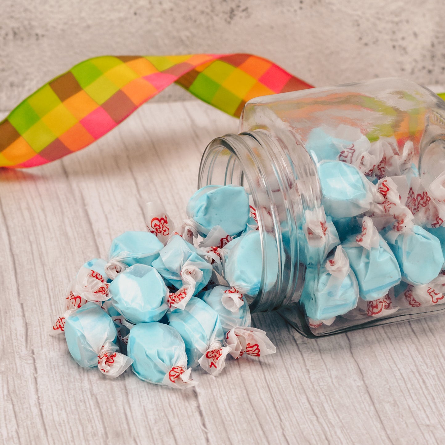 half pound bag of blue raspberry taffy.