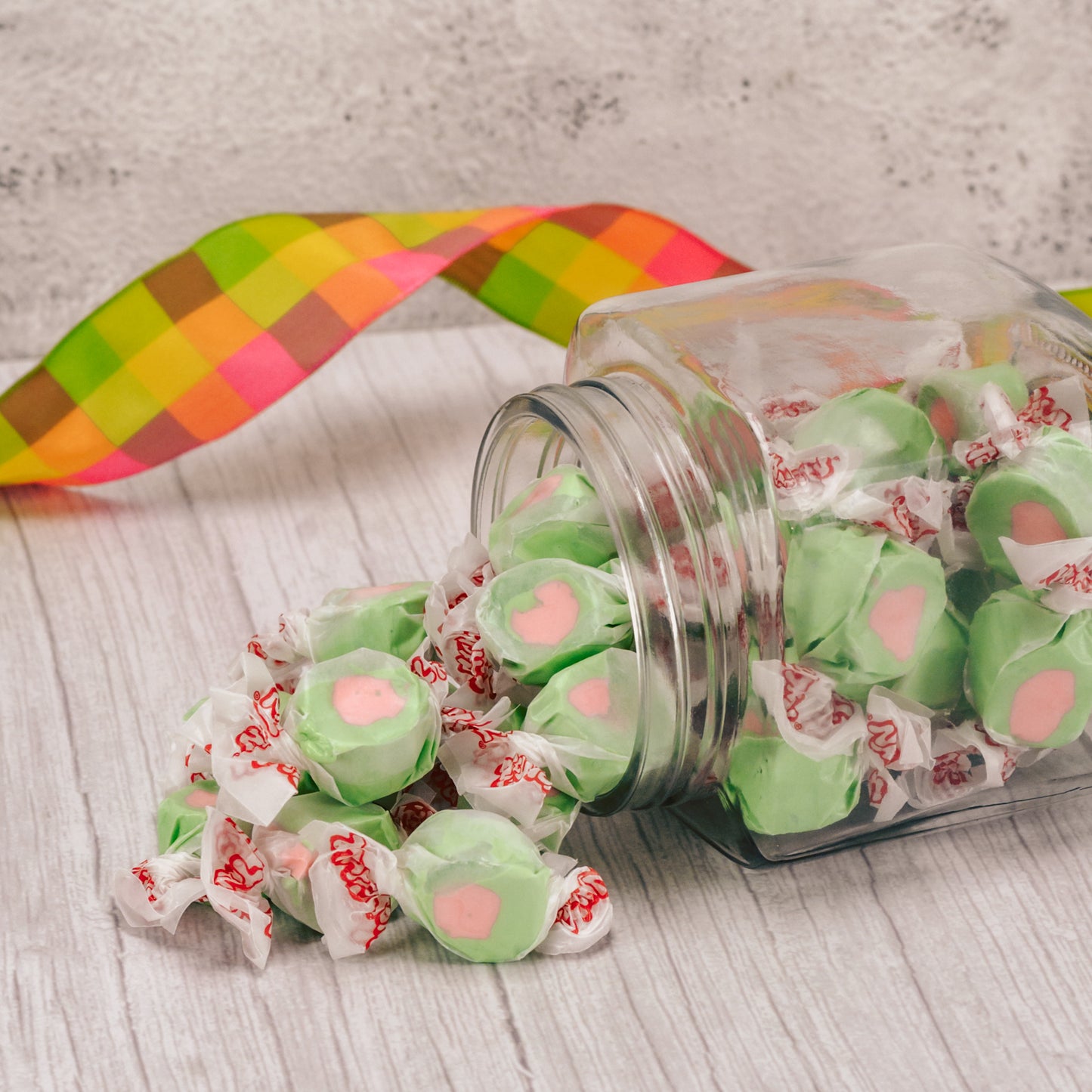half pound bag of watermelon taffy.