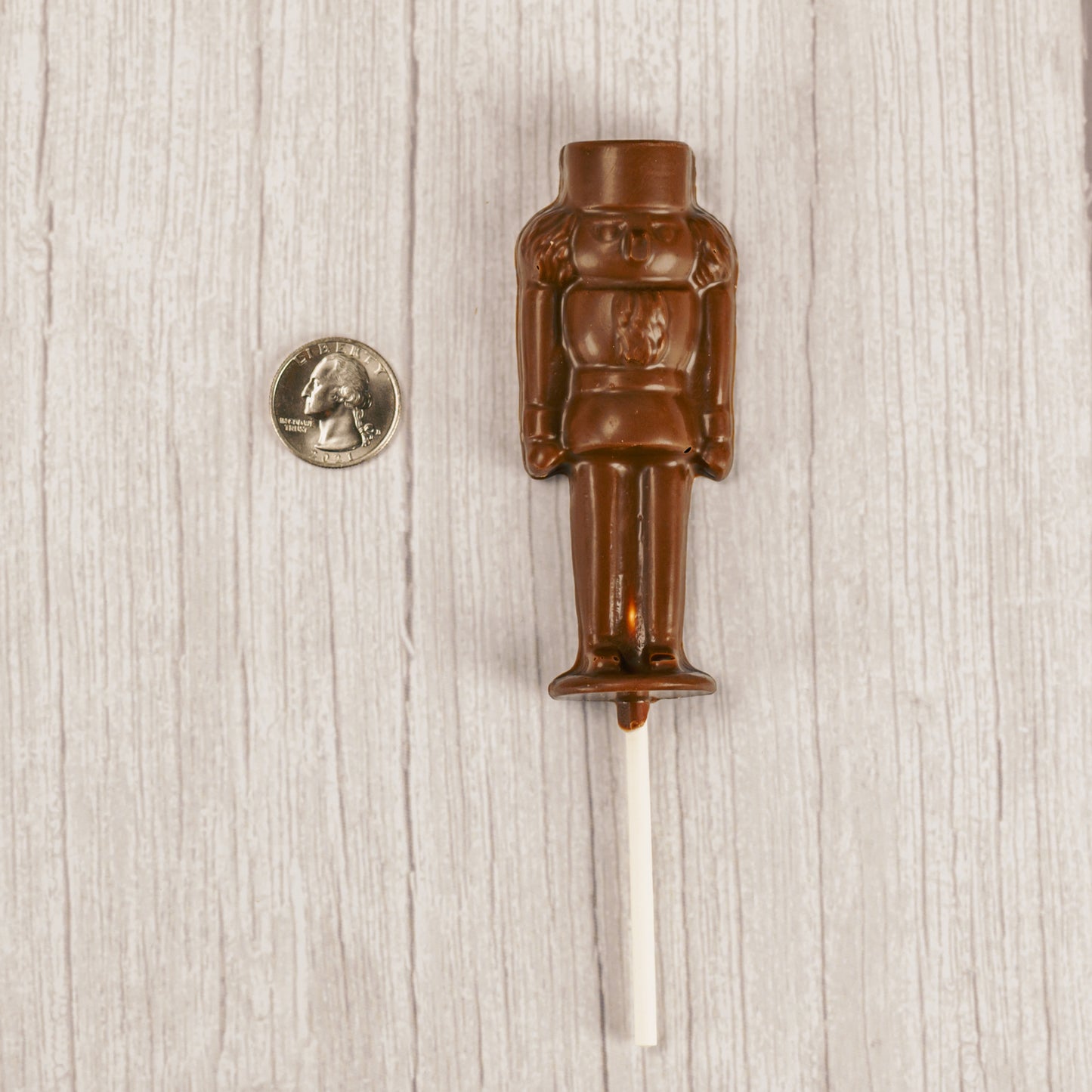milk chocolate nutcracker sucker