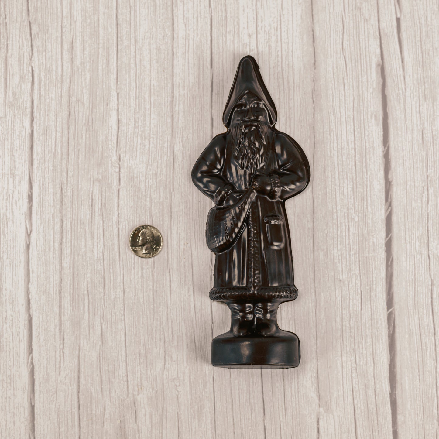 a tall St. Nick in dark chocolate