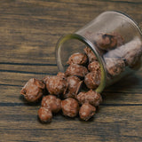 peanuts covered in a layer of peanut butter and then dipped in milk chocolate in half pound bags.