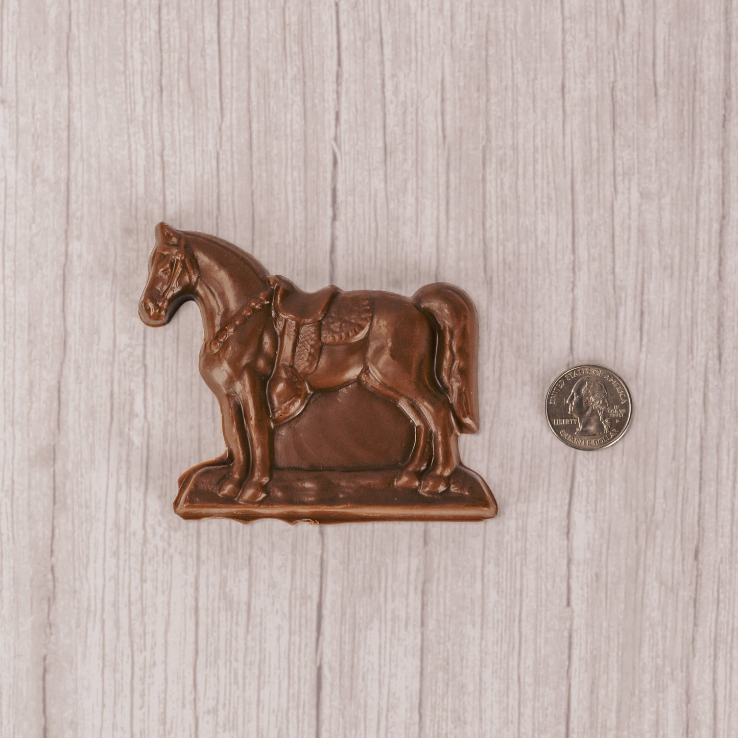 milk chocolate horse individually wrapped.