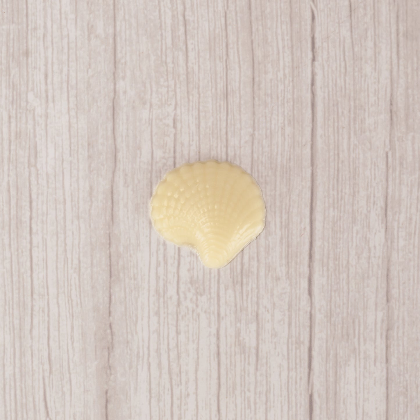 bite-sized seashell in white coating. Individually wrapped.
