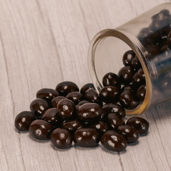 a half pound bag of dark chocolate coffee espresso beans