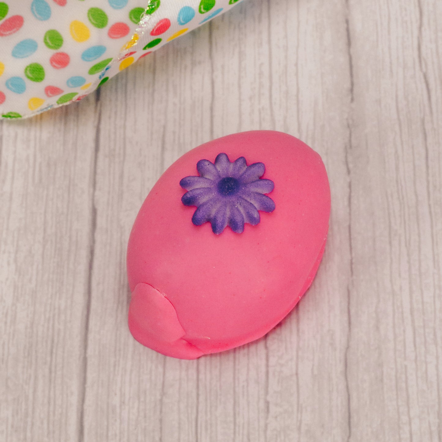 pecan cream eggs in milk chocolate or pink coating in various sizes