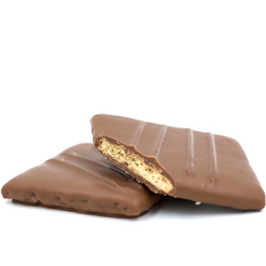 graham crackers covered in smooth milk chocolate or rich dark chocolate. Individually packaged