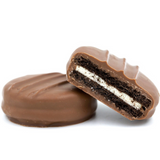 Oreo cookie covered in smooth milk chocolate. Individually wrapped.