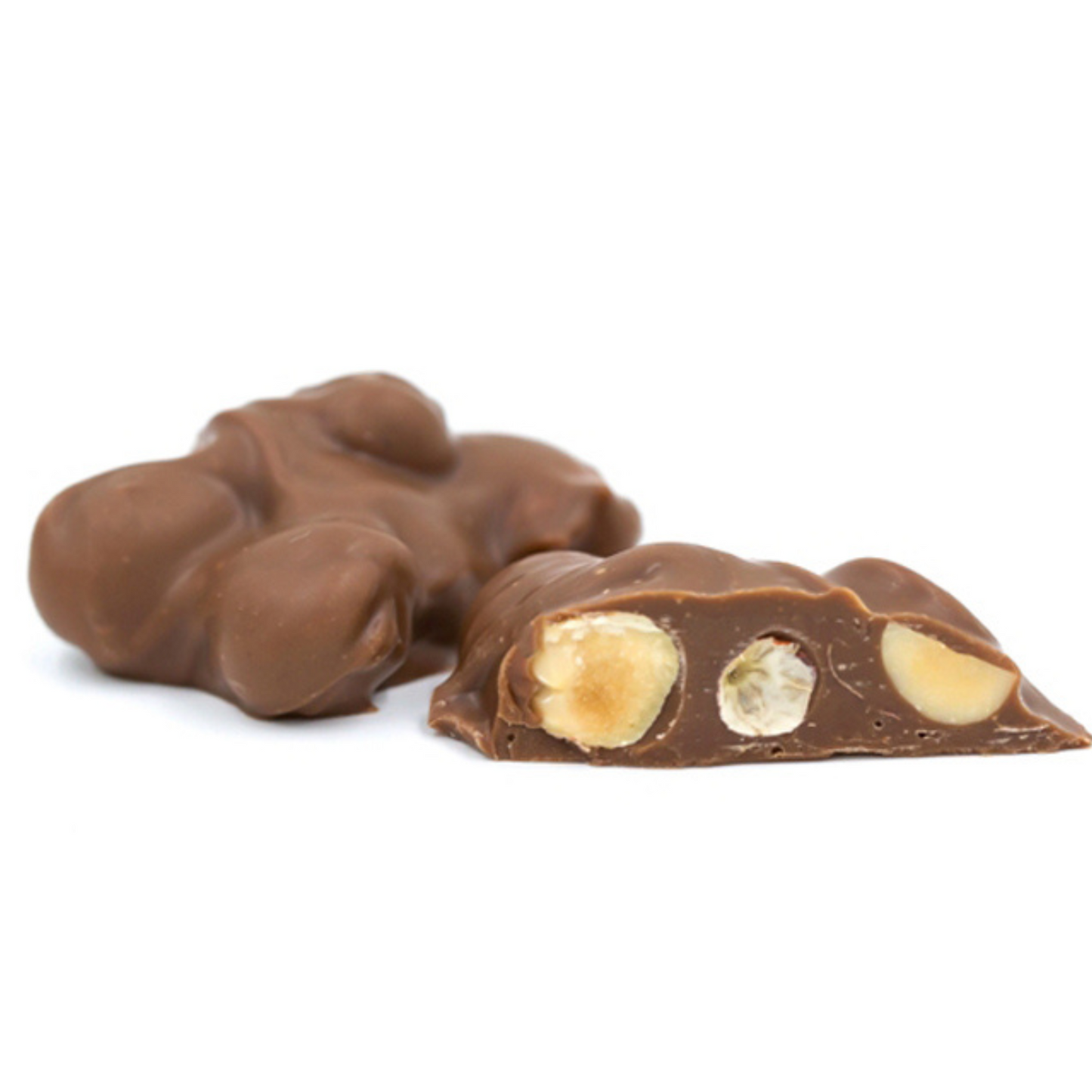 Peanuts dipped in milk chocolate in a one pound box