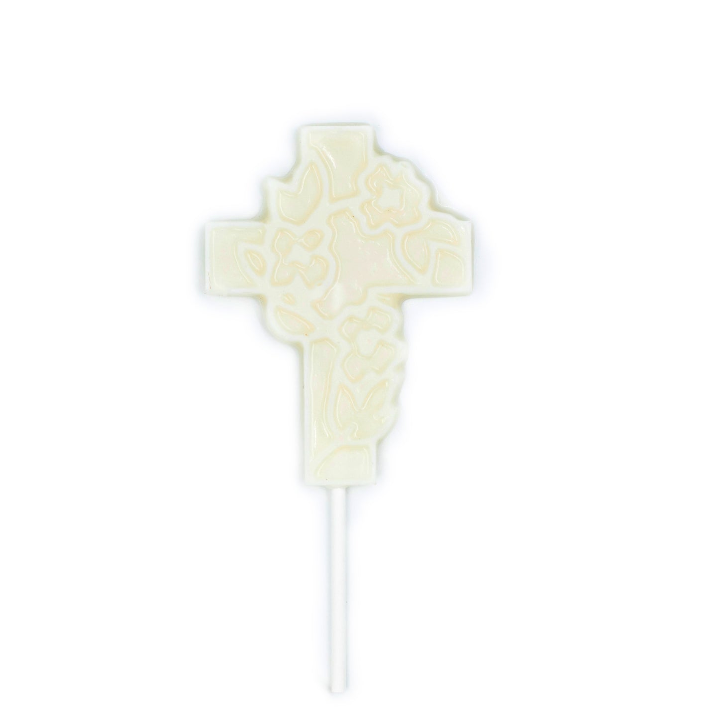 white coating (like white chocolate) cross sucker