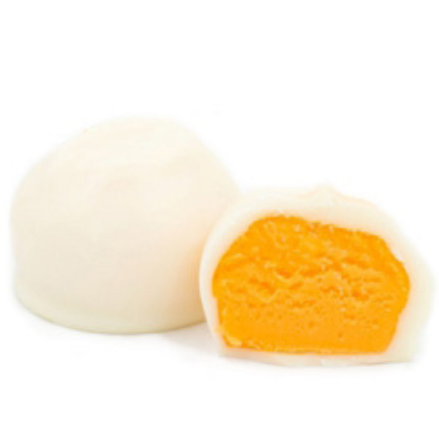 A luscious tangy orange cream center dipped in sweet white coating - a treat only available during the summer.