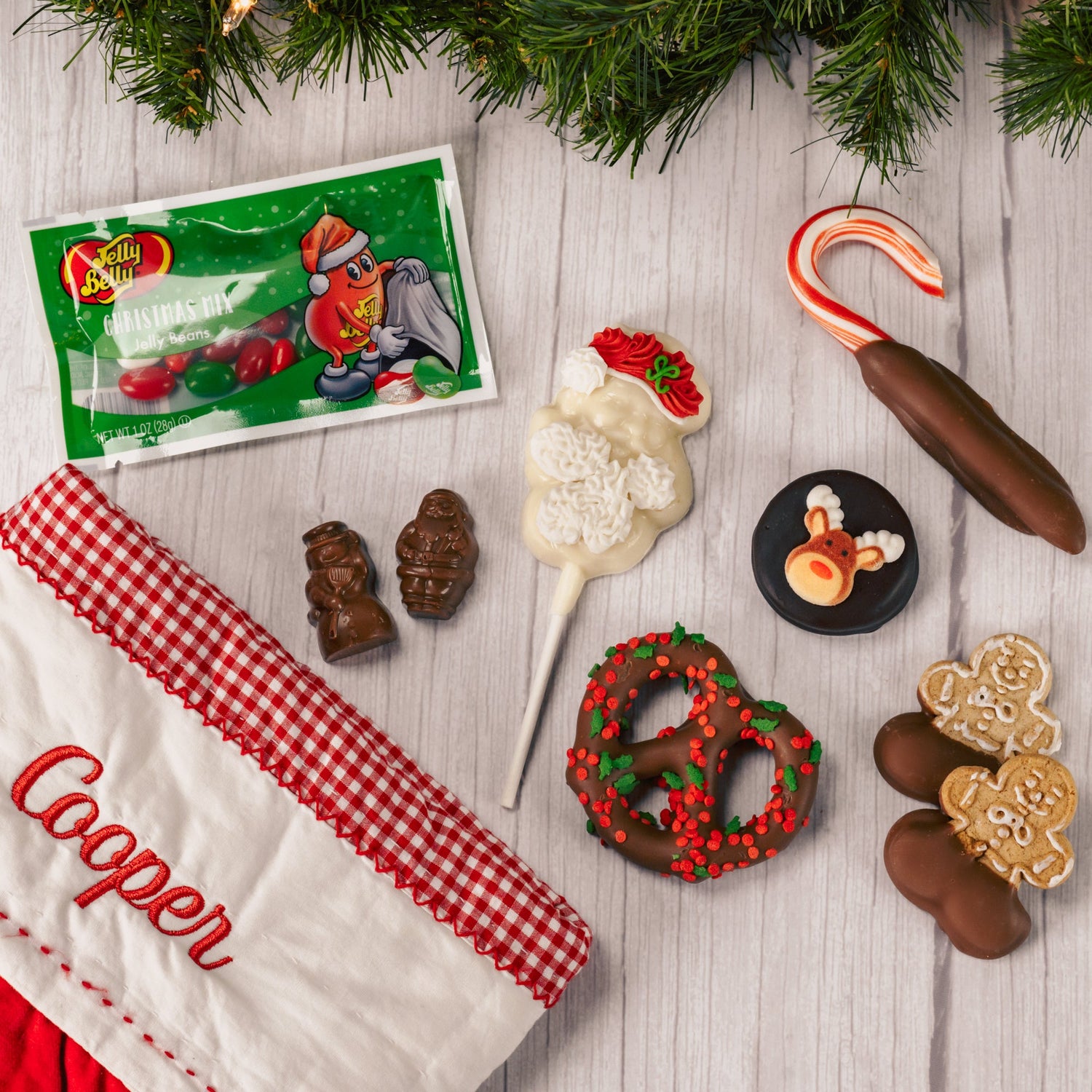 Christmas stocking stuffers like candy canes, Oreos, suckers and more!