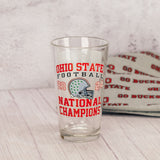 The Ohio State National Champions glass is filled with over a half pound of our amazing buckeyes.