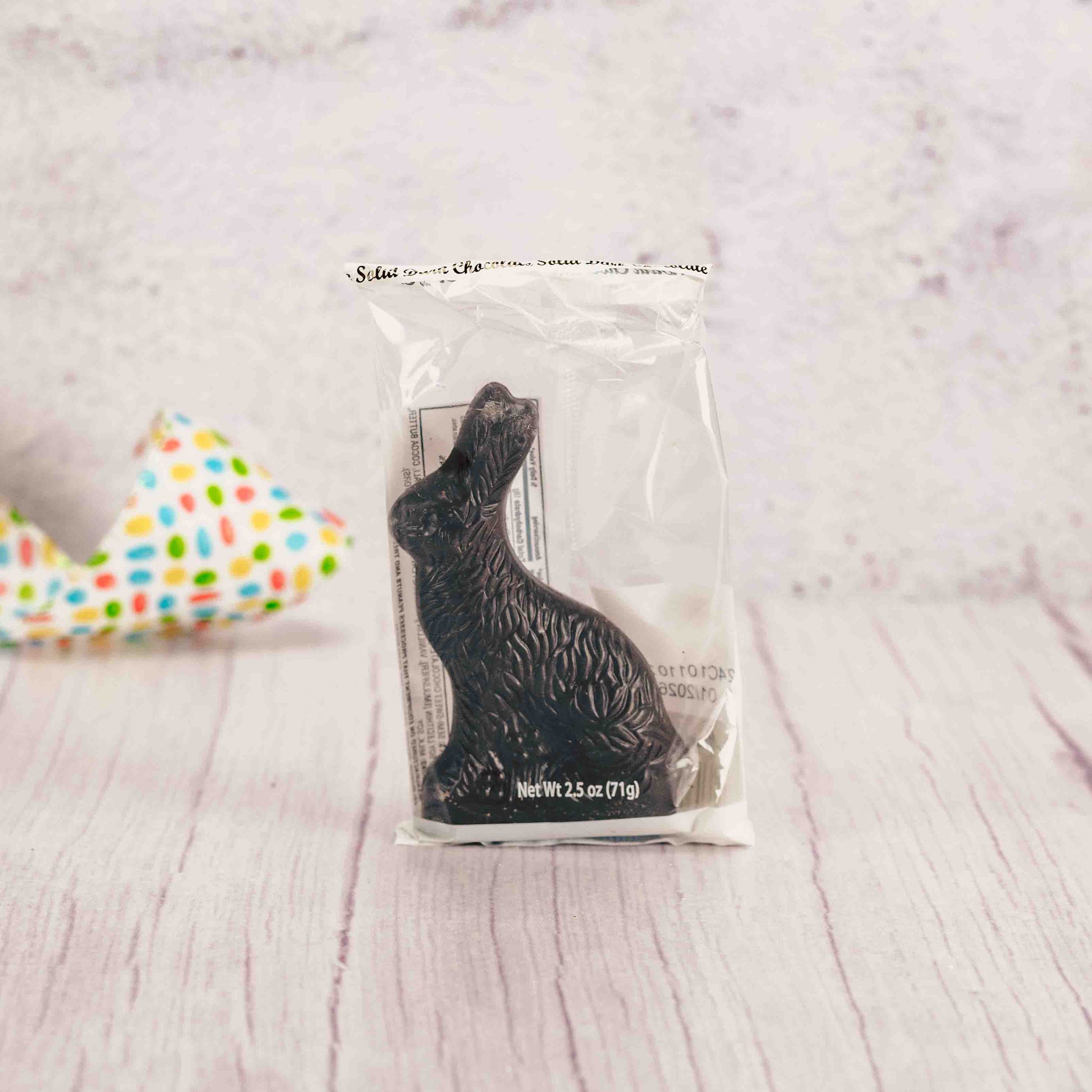 One size up from Bobbi Baby Bunny, Honey Bunny is a little bigger and will fit in your Easter baskets just fine! Packaged in a clear cello bag - the same wonderful dark chocolate we use in-house!