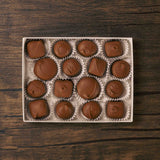 This all milk chocolate assortment contains all of your favorite soft center chocolates, including Butter Creams (vanilla), Chocolate Creams, Dutch Treats, Maple Creams, Peanut Butter Fancies, and Peppermint Patties. Approximately 16 creams.