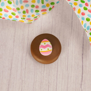 Milk or Dark chocolate covered Oreos with an Easter Egg sugar decoration on top