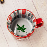 Red Ohio State camp styled mug filled with sweet treats