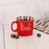Red Ohio State camp styled mug filled with sweet treats