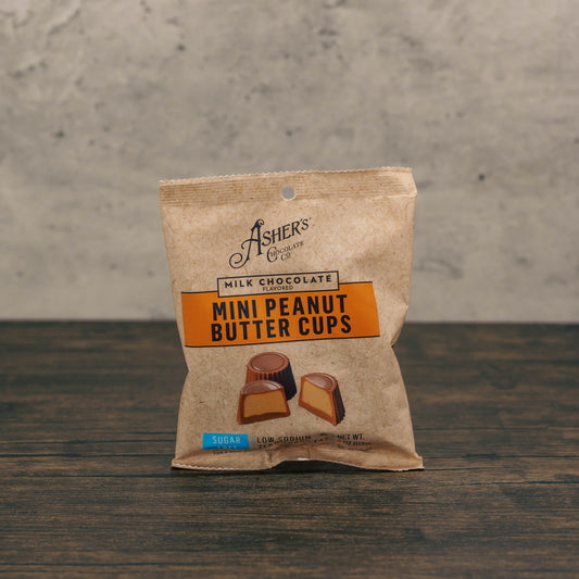1/4 lb. bag of sugar free milk chocolate mini peanut butter cups