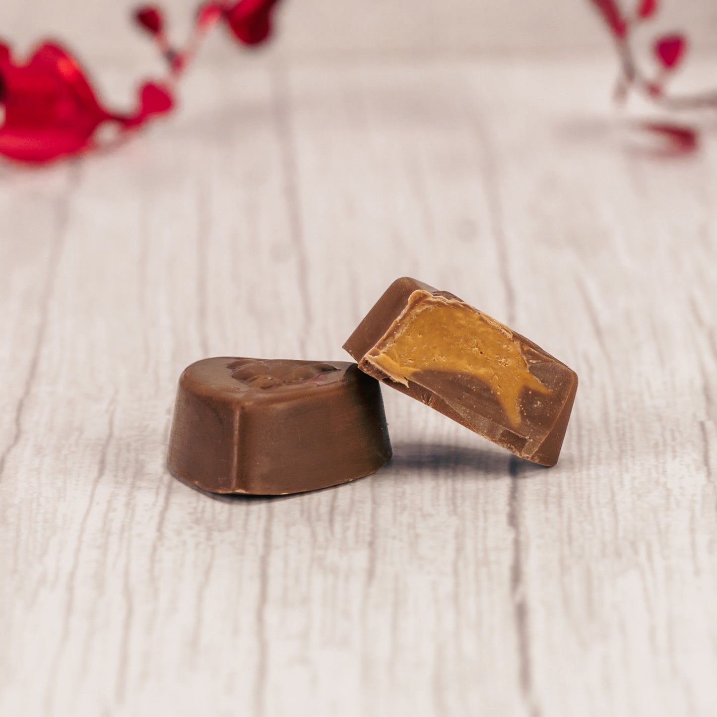 peanut butter filled milk chocolate hearts