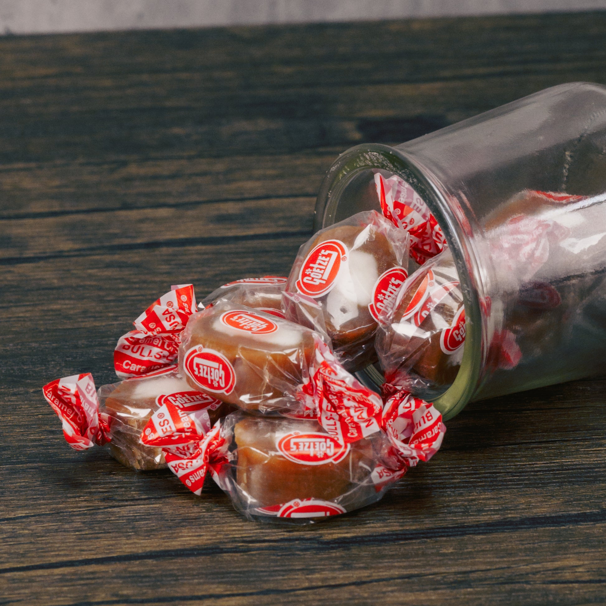 A half pound bag of chewy caramel with vanilla cream centers will be a favorite anytime of the year!.