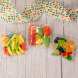 Choose sour jelly eggs, sour neon worms or gummi bears. 3 ounces of each in a bag - perfect for baskets!
