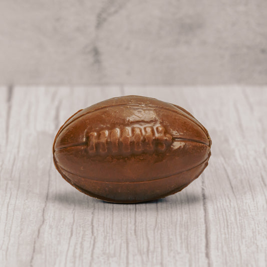 Milk chocolate, solid football.