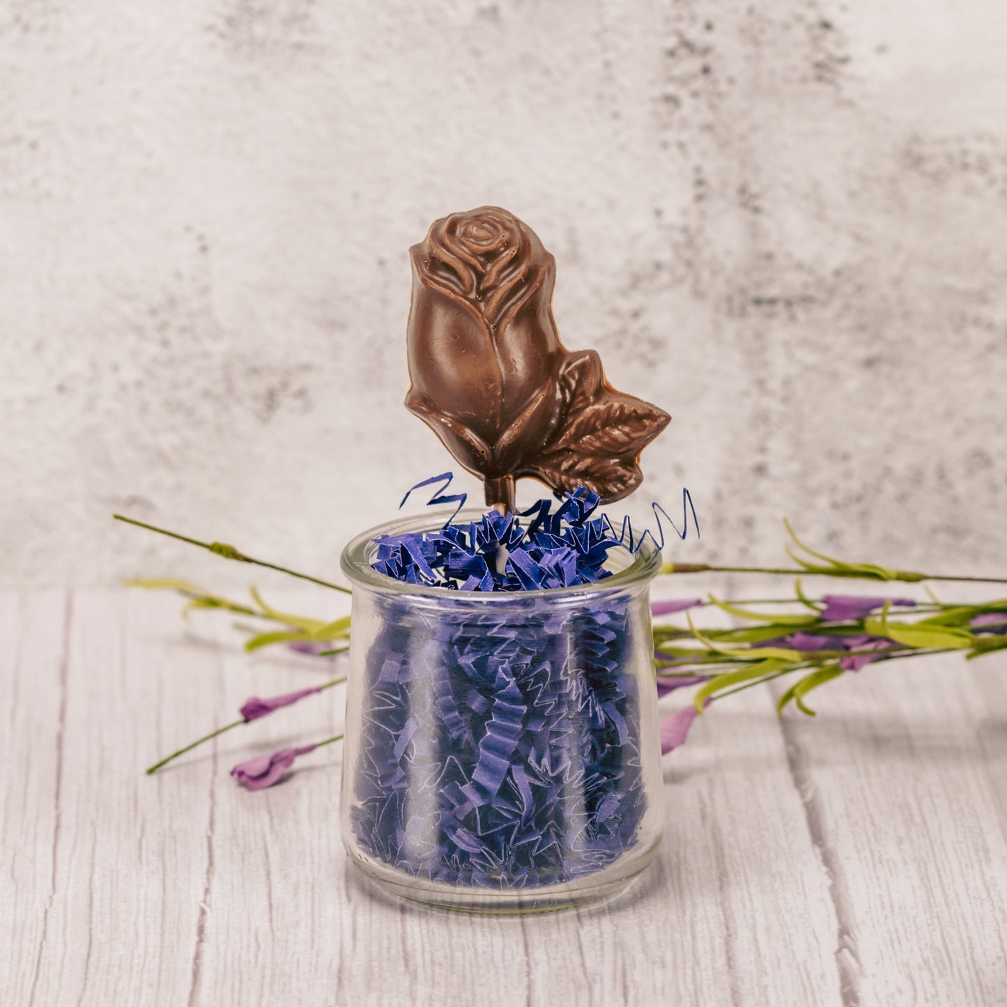 milk chocolate rose sucker