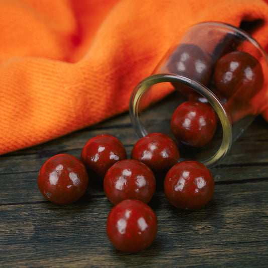 pumpkin spice malt balls in half pound bag.