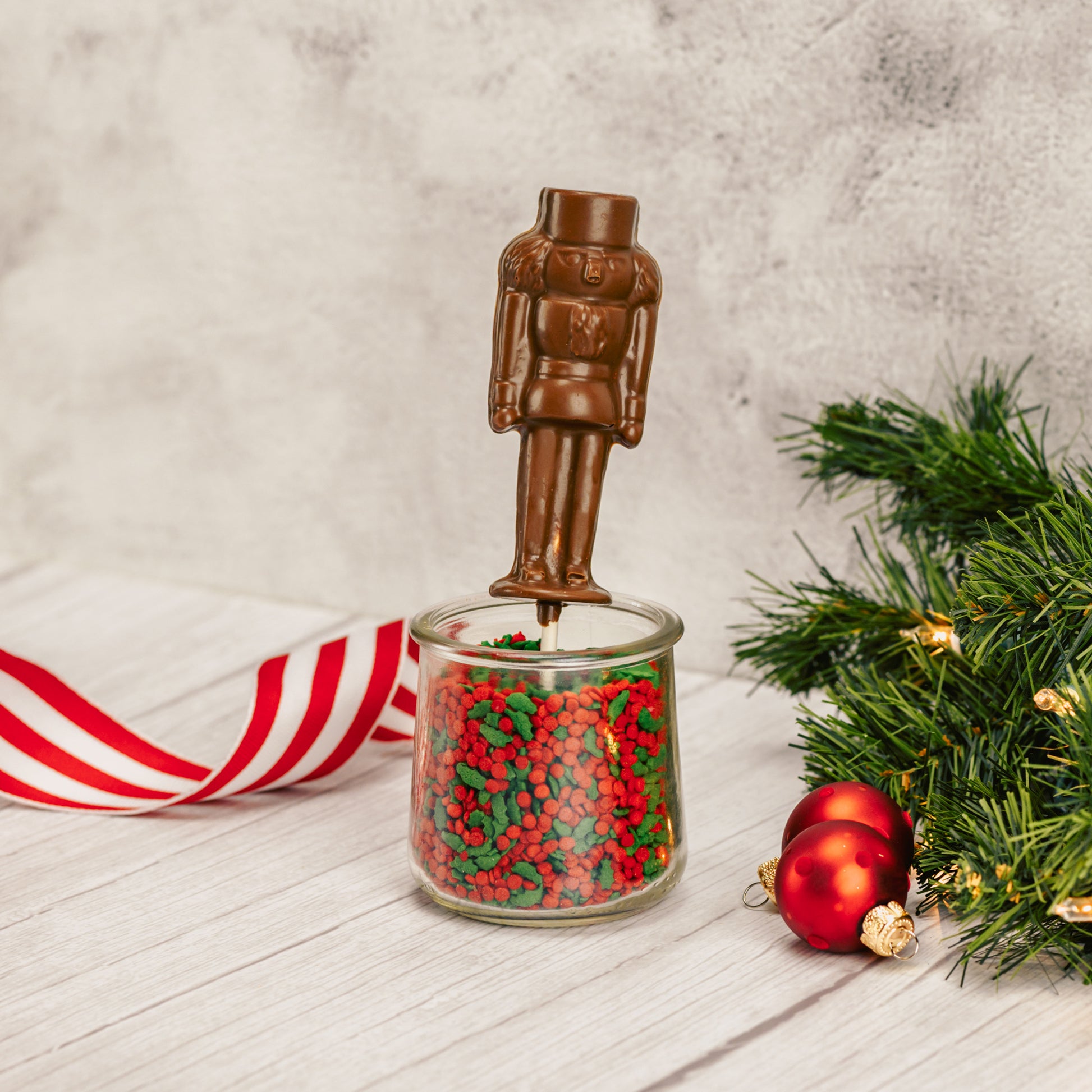 milk chocolate nutcracker sucker