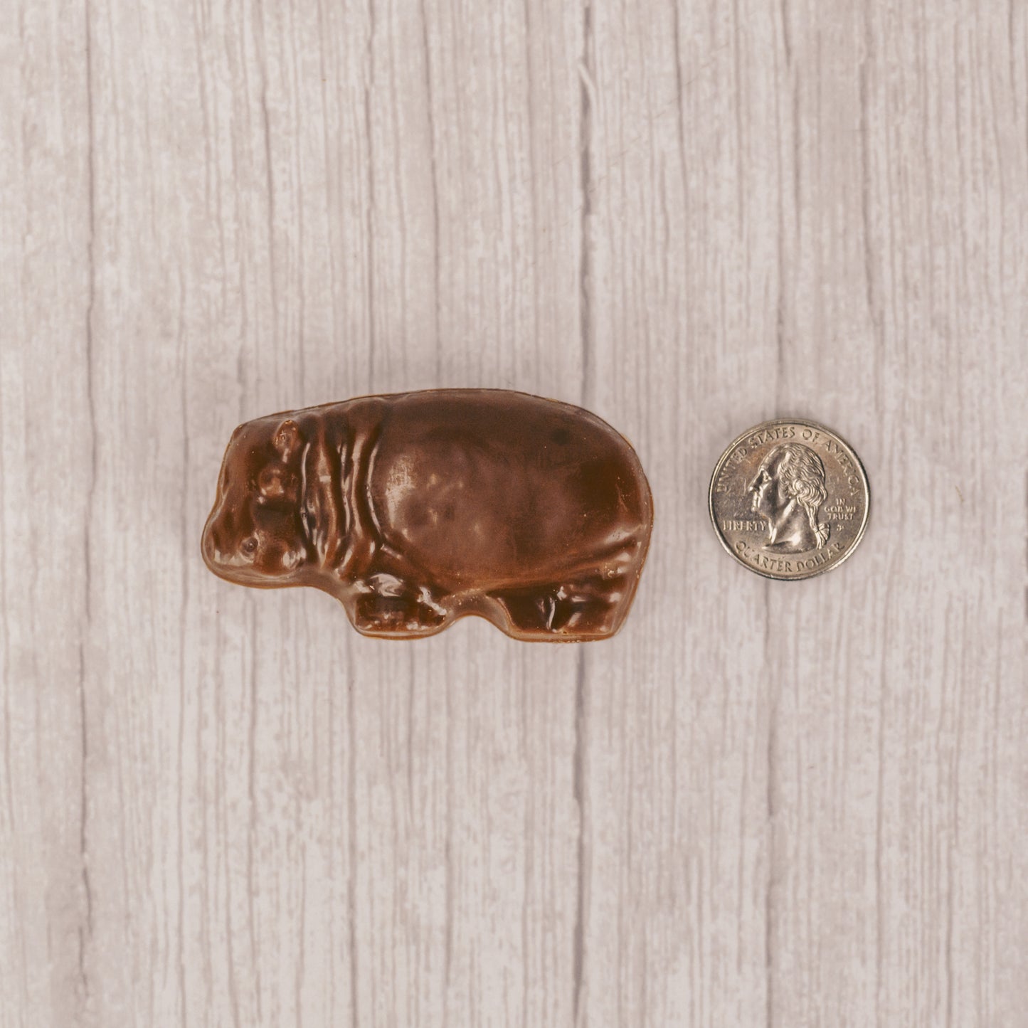 milk chocolate hippo individually wrapped.