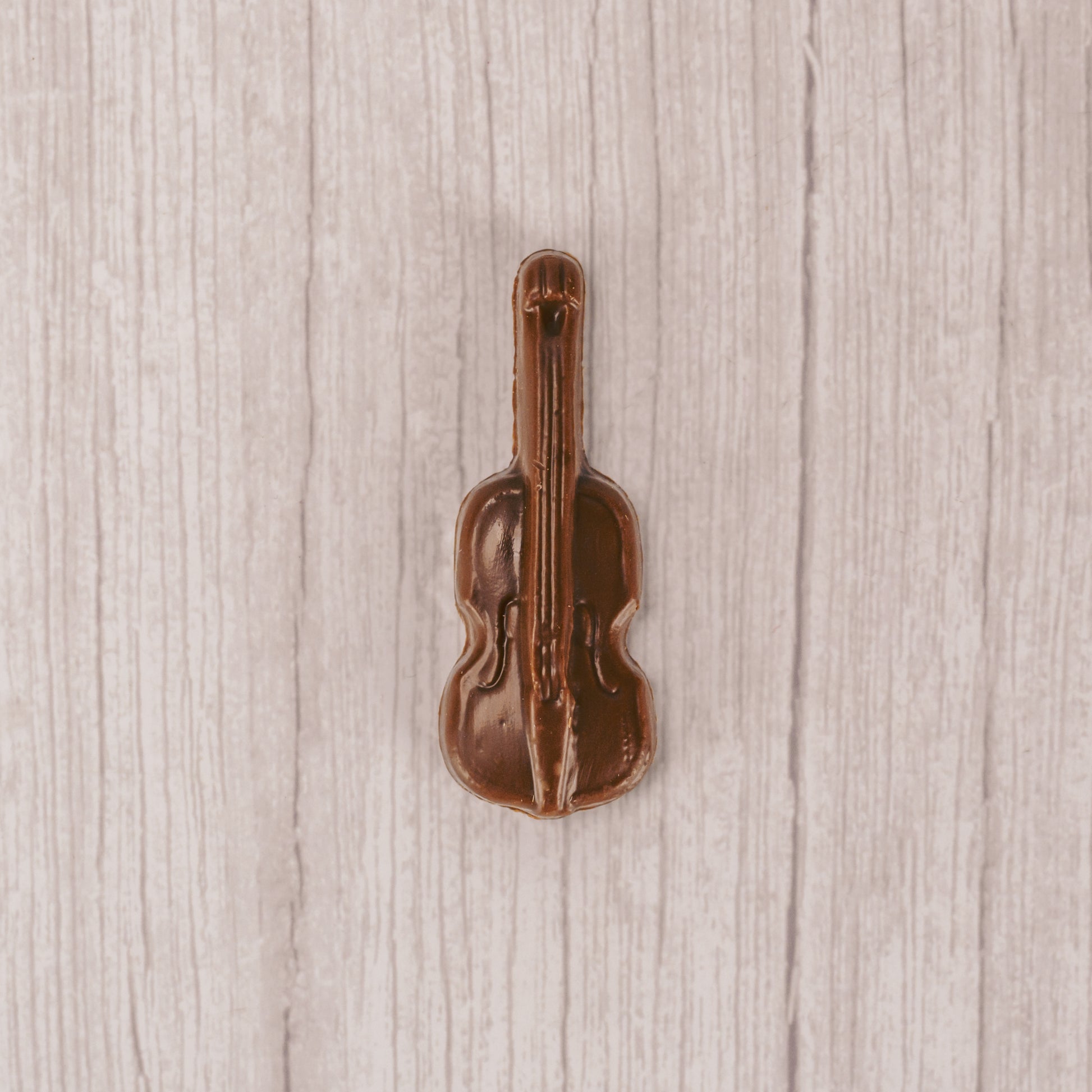 a tiny milk chocolate violin. Individually wrapped
