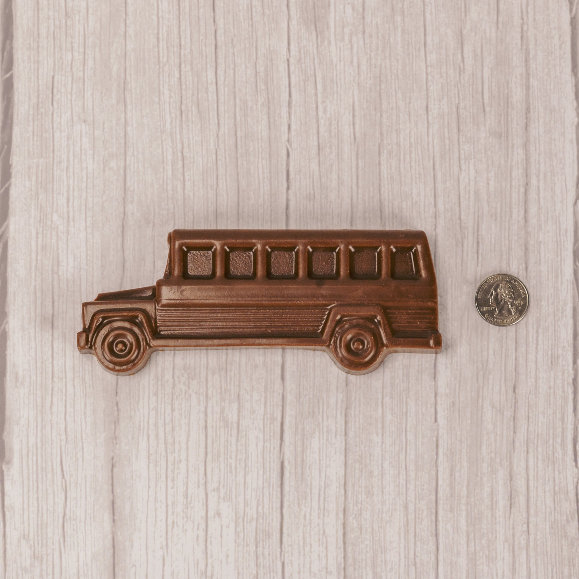 solid milk chocolate school bus