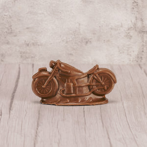 solid milk chocolate motorcycle. eight ounces