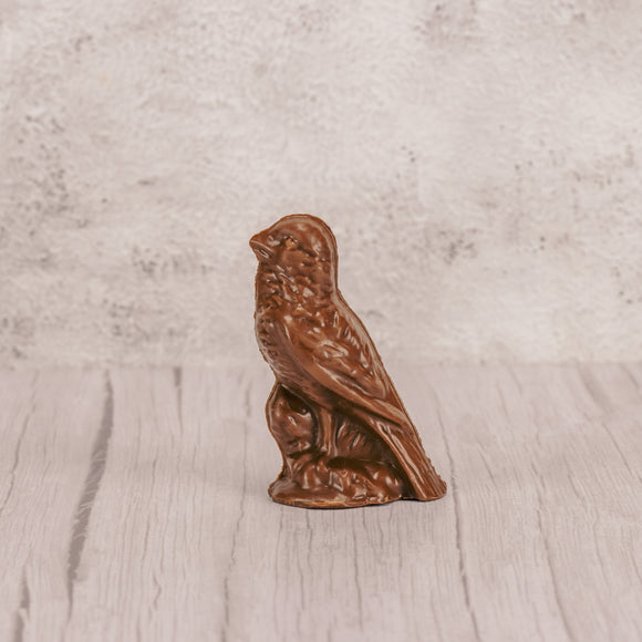 Be ready for all your bird watching with this milk chocolate bird.