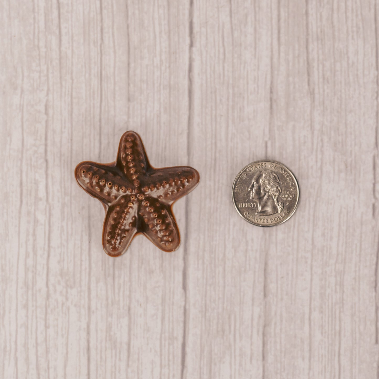 Bite-size milk chocolate starfish. Individually wrapped.