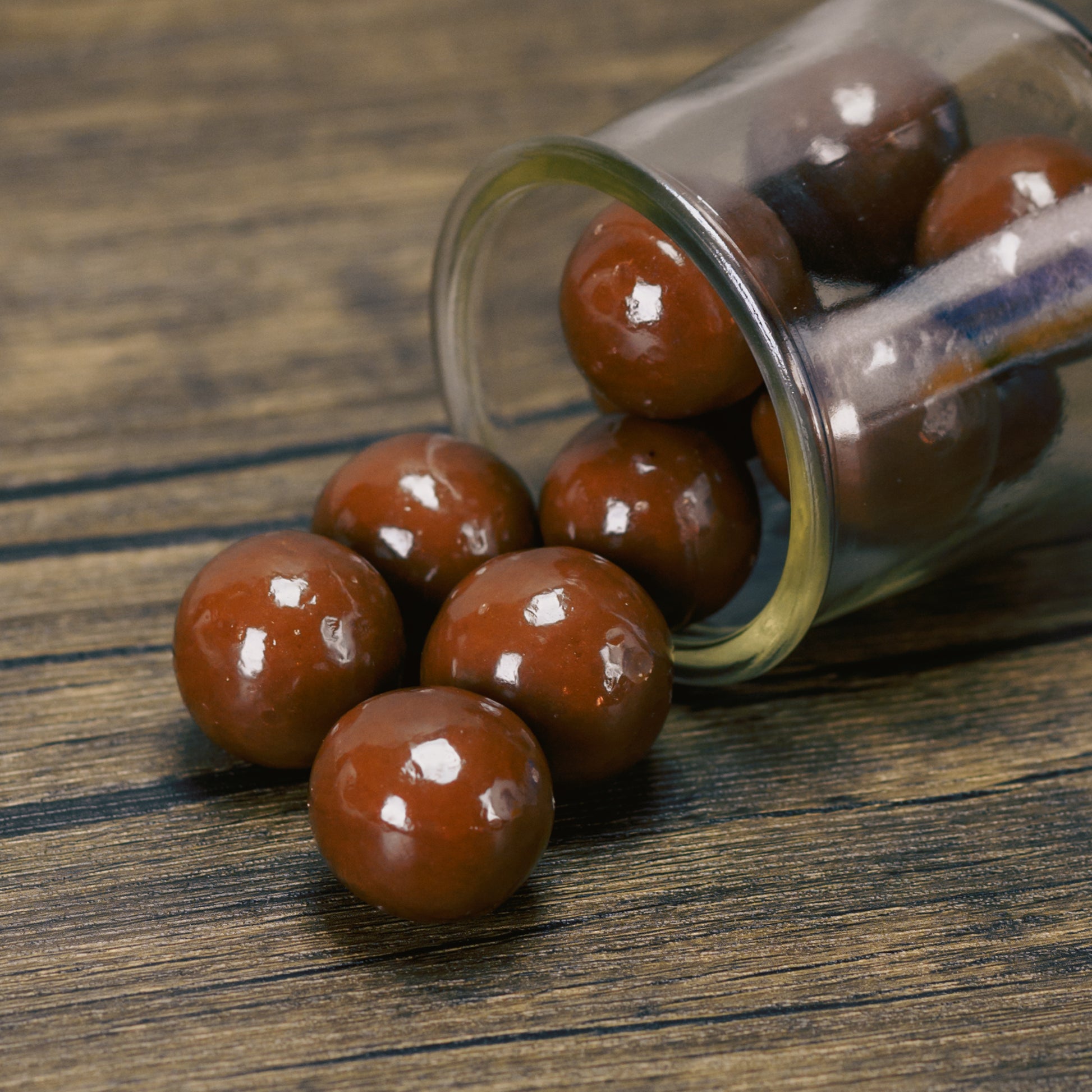 Milk chocolate malted milk balls tripled dipped. Half pound bags.
