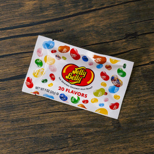 over an ounce of assorted flavor Jelly Belly brand jelly beans