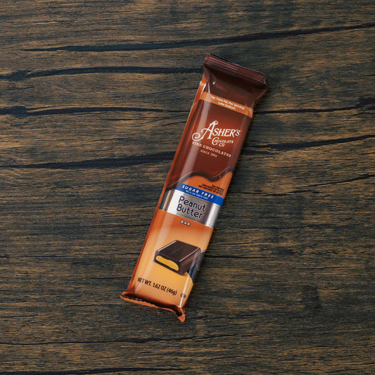 peanut butter and chocolate sugar free candy bar
