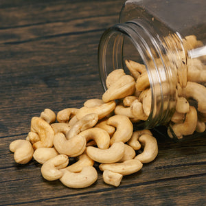 roasted and salted cashews in half pound bag