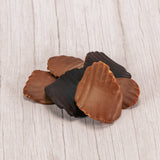 Salty Mikesell's potato chips covered in smooth milk chocolate or rich dark chocolate Half pound