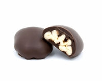 freshly roasted pecans dipped in dark chocolate