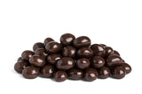 Bite-size pieces of espresso beans covered in dark chocolate. Half pound bags. 